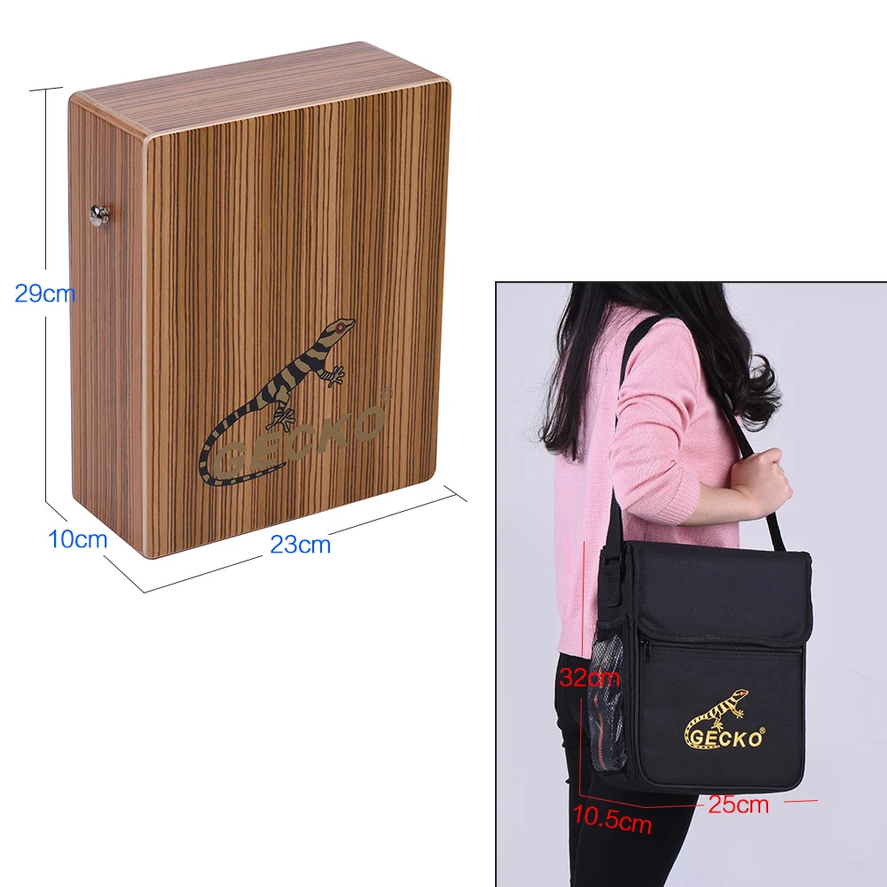 Портативный дорожный бокс барабан GECKO C 68Z Cajon ручной деревянный перкуссионный с