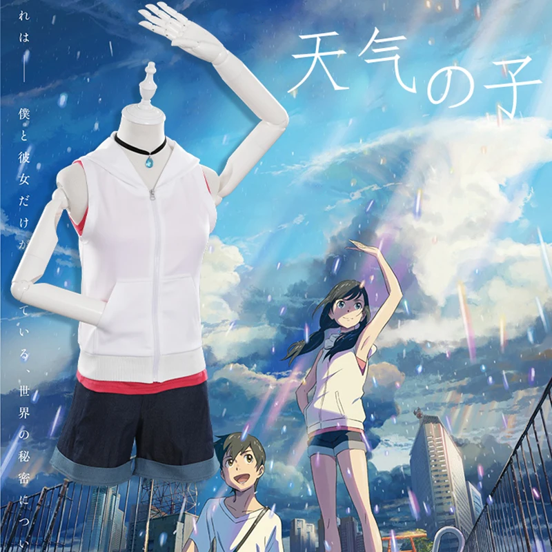 

Anime Weathering With You Cosplay Costumes Hina Amano Cosplay Costume Halloween Party Tenki No Ko Women Cosplay Costume