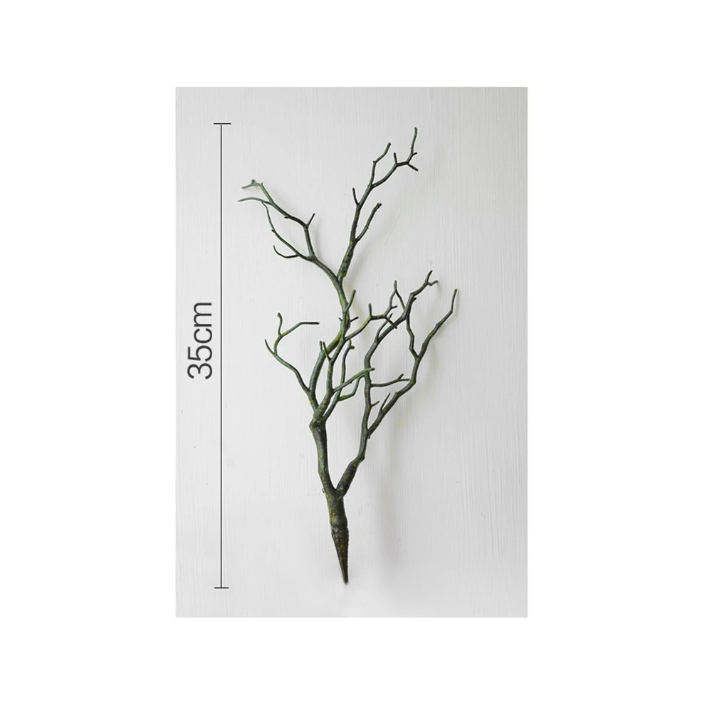 2pcs/set Manzanita Dry Artificial Fake Foliage Plant Tree Branch Wedding Home Church Office Furniture Green White 36cm | Дом и сад