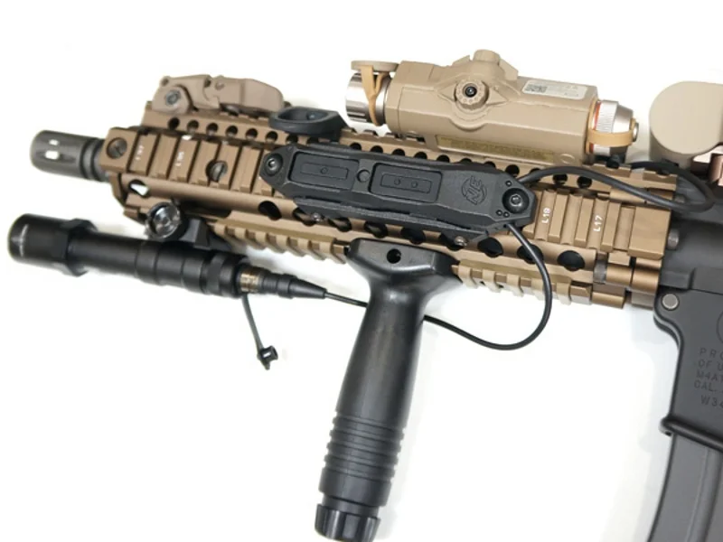 Night Evolution Airsoft PEQ тактический фонарь, дополненная Давление переключатель двойной пульт дистанционного управления света аксессуары NE04040