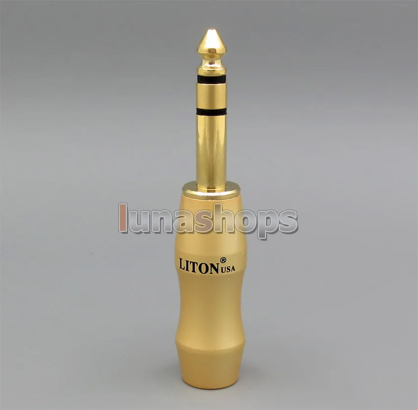 

LITON 6.5mm 6.35mm Stereo LT-56 Male Plug Golden Plated solder type Adapter LN005132