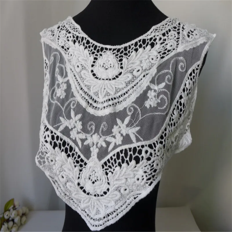 1 шт. кружевной воротник из хлопка 34 х33 см|lace applique|sewing trimcotton lace |