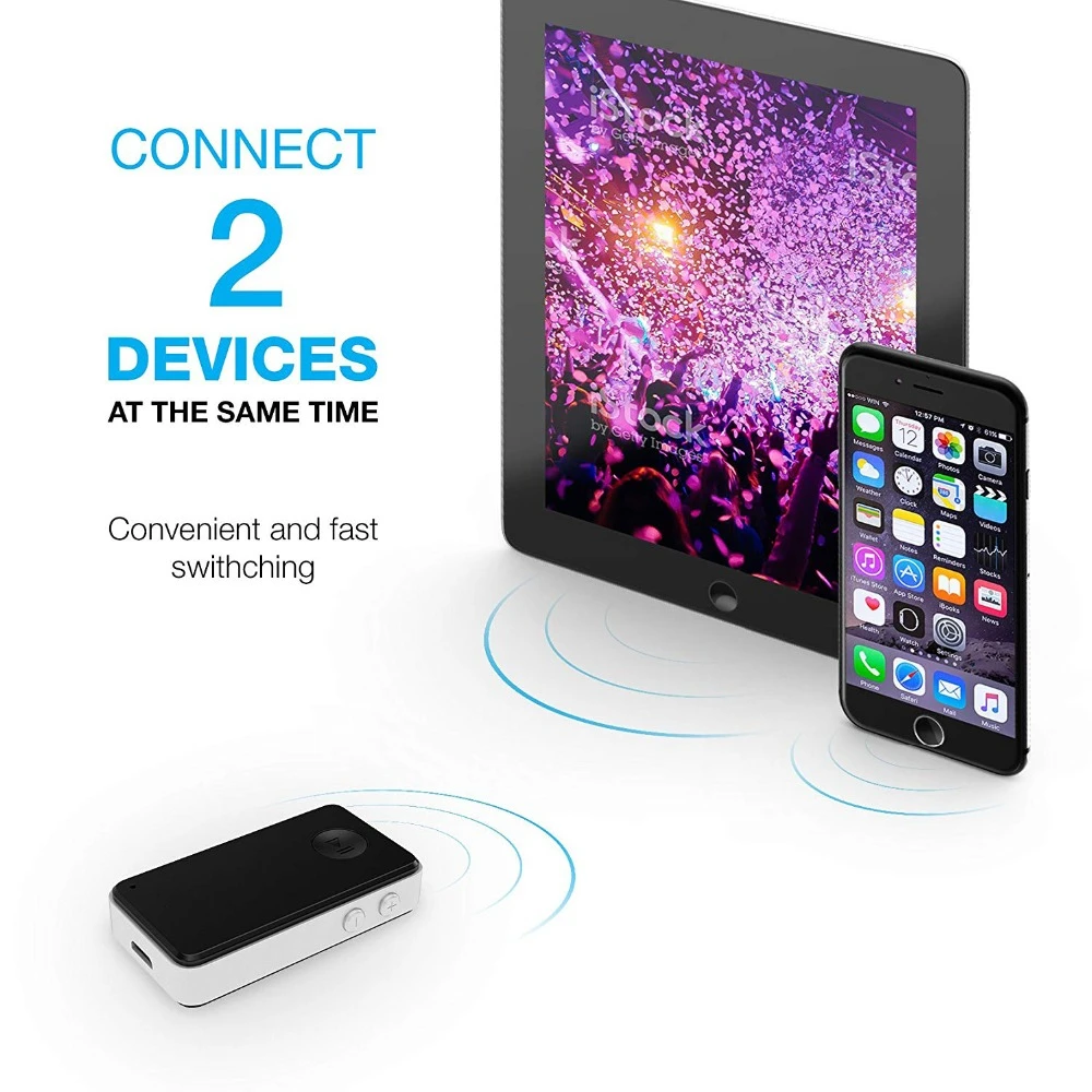 Dual Link Bluetooth 4.1 streambot handsfree car kit portable Wireless Stereo Music Receiver Auto Audio speaker Adapter | Электроника