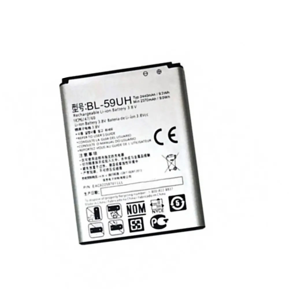 Аккумулятор BL59UH 2400 мАч для LG TracFone Net 10 G2mini D618 D620 D620R D620K D410 D315 F70 аккумулятор