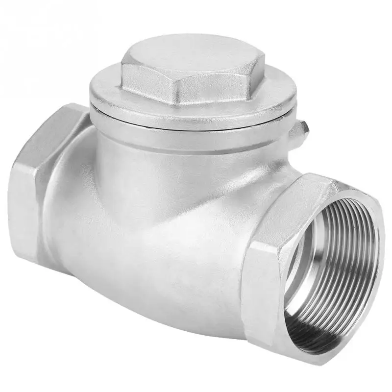 

DN50 Stainless Steel One Way Swing Check Valve Female Thread 200PSI for Water Oil Gas