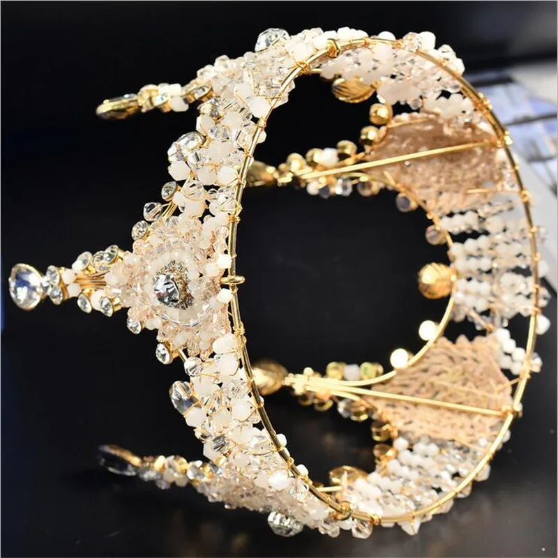Диадемы и короны для волос CC роскошные свадебные аксессуары с кристаллами