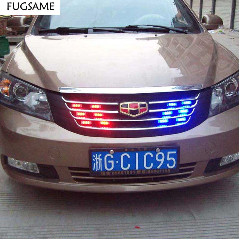 

FUGSAME FREE SHIPPING Lights LEDs Car Vehicle Auto Strobe Flash Emergency Lights for Front Grille/ Deck DC 12V