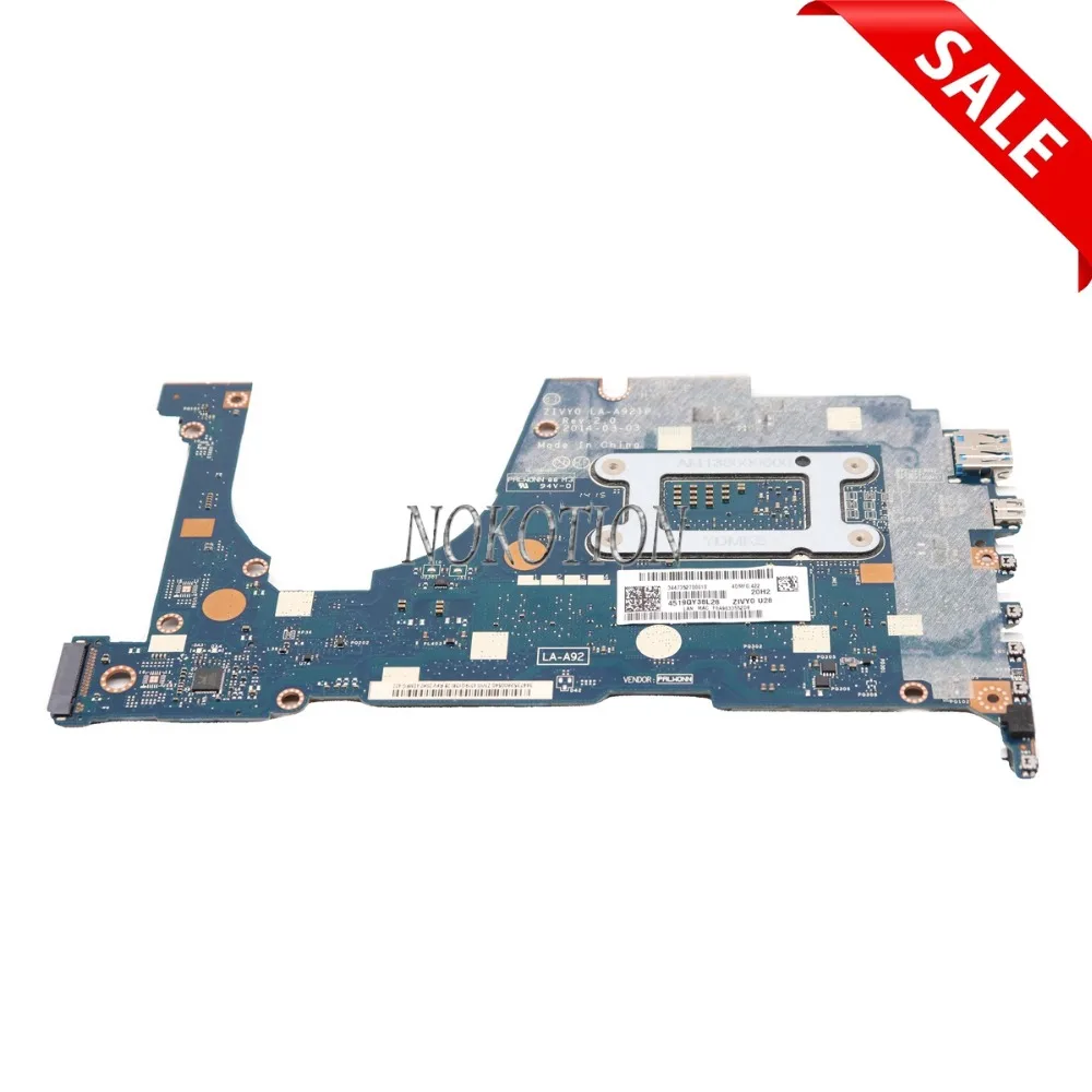 nokotion zivy0 la a921p laptop motherboard for lenovo yoga 2 13 sr1eb i7 4510u 8gb ram memory main board full tested free global shipping