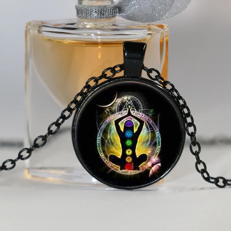 Ожерелье с подвеской в виде кабошона модное серебряное ожерелье ручной работы