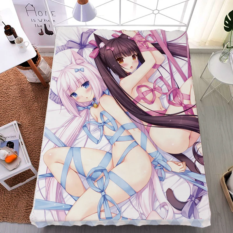Обновленная японская постельная простыня NEKOPARA шоколад ваниль кокосовое молоко и