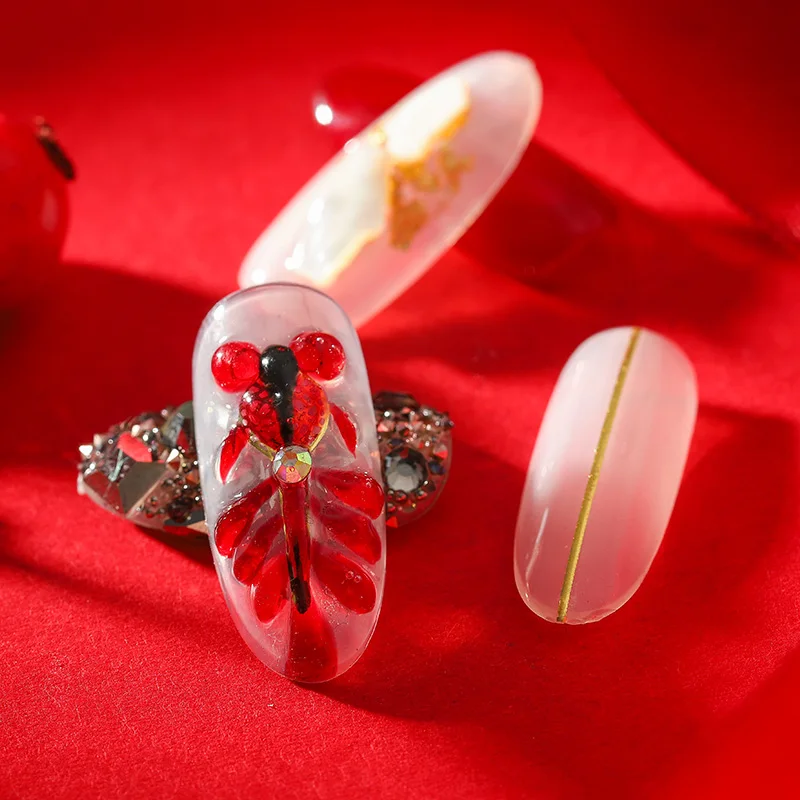 

Newest MG181230-01j-02j Bronzing goldfish 3d nail art sticker nail decal stamping export japan designs rhinestones decorations