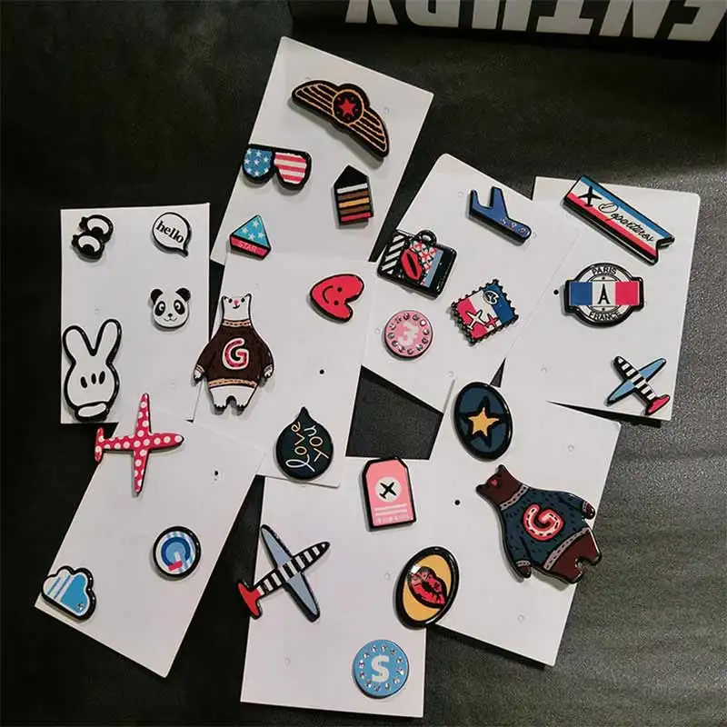 Acrylic Brooch Korean high-grade Corsage Collar Pin Accessories Badge Cute Cartoon Adult High Quality Buckle | Украшения и