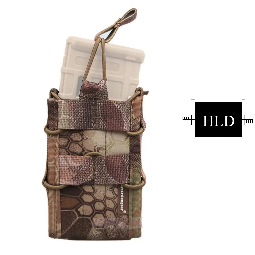 HLD Emersongear одиночный блок подсумок Военная Униформа Молл Чехол вертикальный Интимные аксессуары для M4/m14/AK/G3/g36 горец em6345 - Цвет: HLD