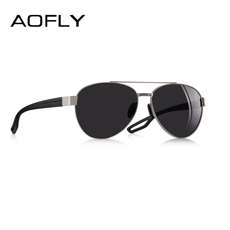 C3Silver AOFLY, мужские винтажные металлические поляризованные солнцезащитные очки, классический бренд, пилот, солнцезащитные очки, мужские TAC линзы, очки для вождения, для мужчин/женщин, AF8193 - Цвет линз: C3Silver