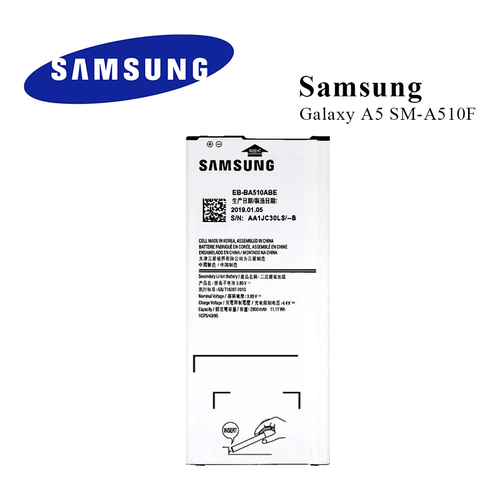 Оригинальный аккумулятор для Samsung Galaxy A5 2016 A510 A510F A5100 A510M A510FD A510K A510S высокое