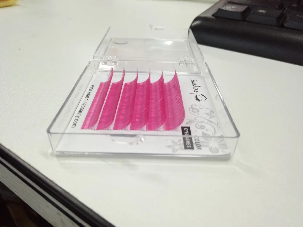 Горячая распродажа!! Красочные ресницы поддельные, цветные индивидуальные искусственные ресницы-наращивание 100% ручной работы.