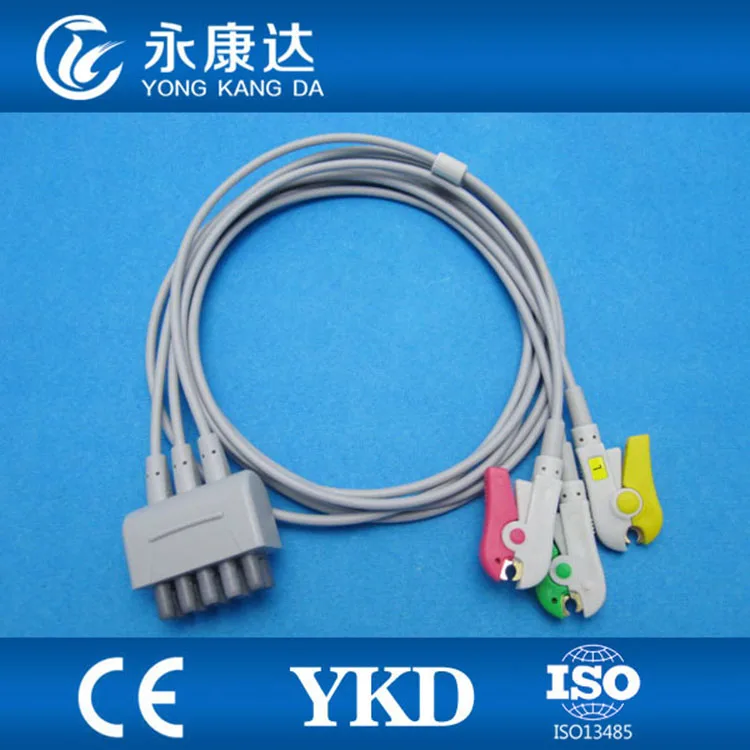 3 шт./упак. GE-marqutte 3-свинцовый кабель ECG и проводные провода с клипсой IEC для