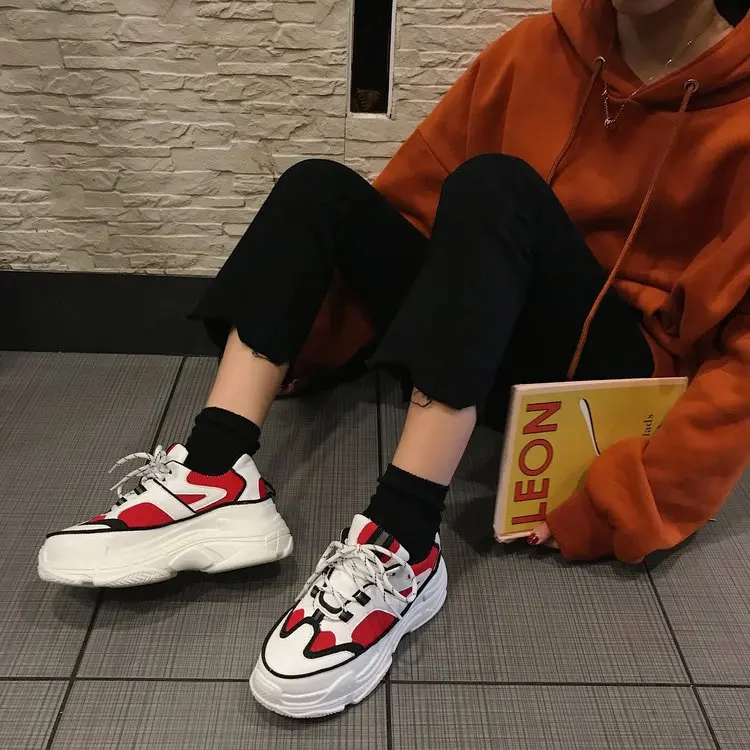 LMCAVASUN/Повседневная обувь; женские брендовые кроссовки на платформе; zapatillas mujer; сезон весна; Новинка; женская обувь с перекрестной шнуровкой; chaussures femme