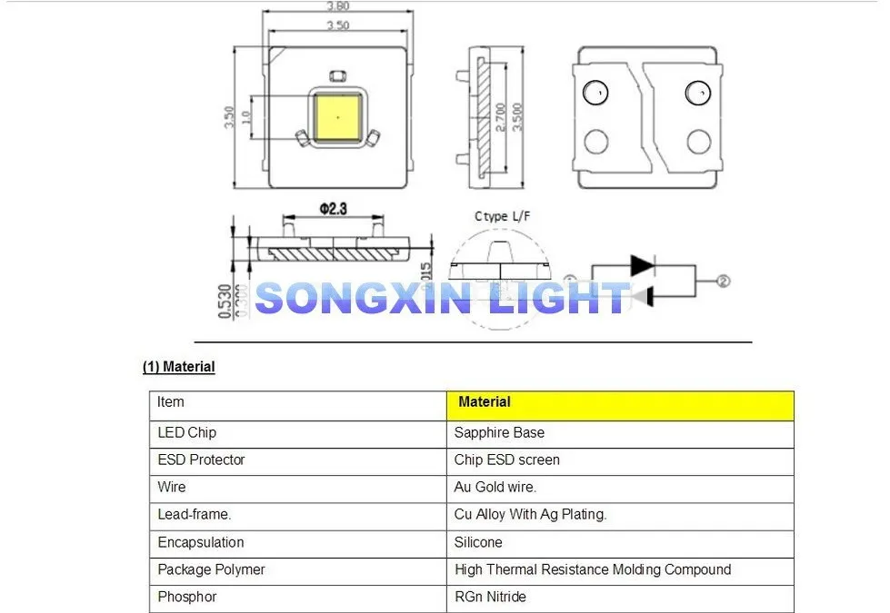 4000 шт люменов LED подсветка Flip-Chip 2 4 W 3V 3535 холодный белый 153LM для SAMSUNG LCD ТВ
