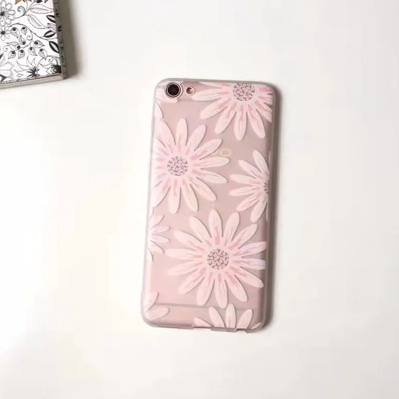 Защита от солнца цветок мягкий чехол для OPPO R9 R9S плюс свежие хризантемы узор R11