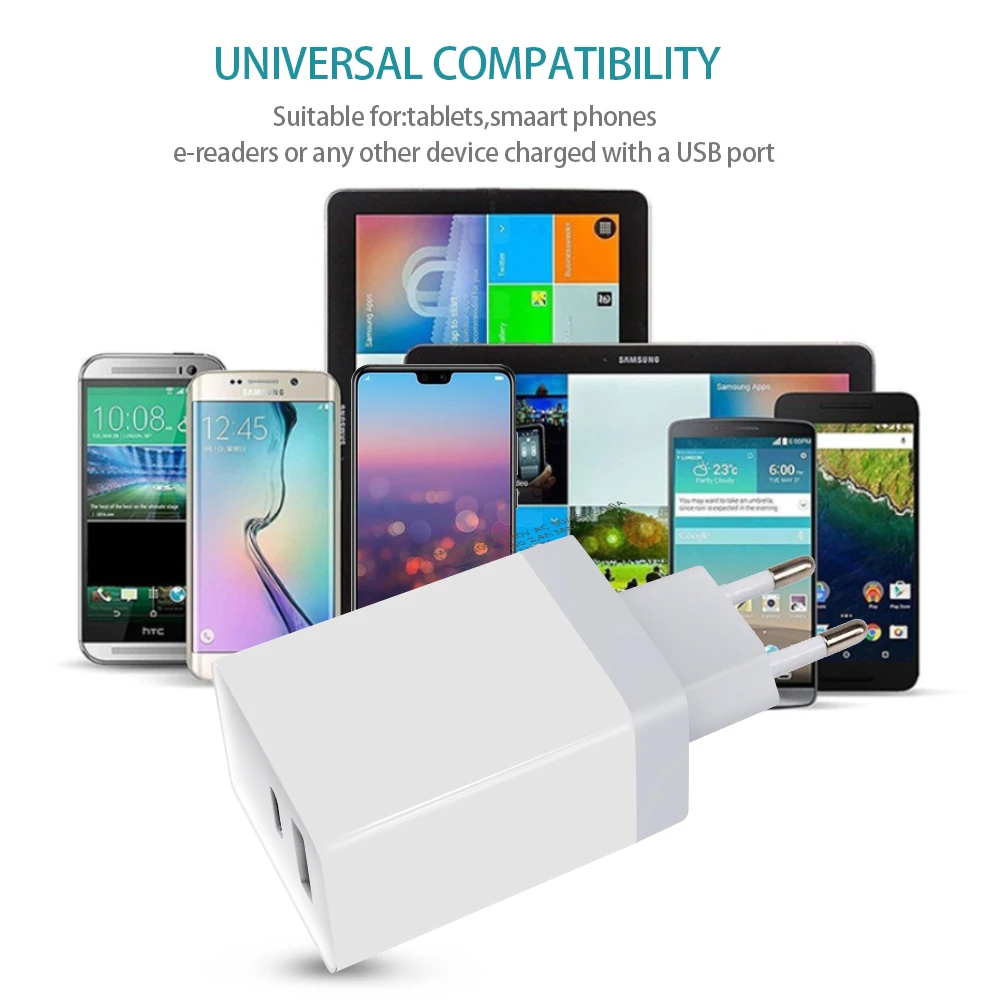 5V 2.4A USB зарядное устройство QC 3 0 30W USB-C адаптер питания совместимо с мобильными iPhone