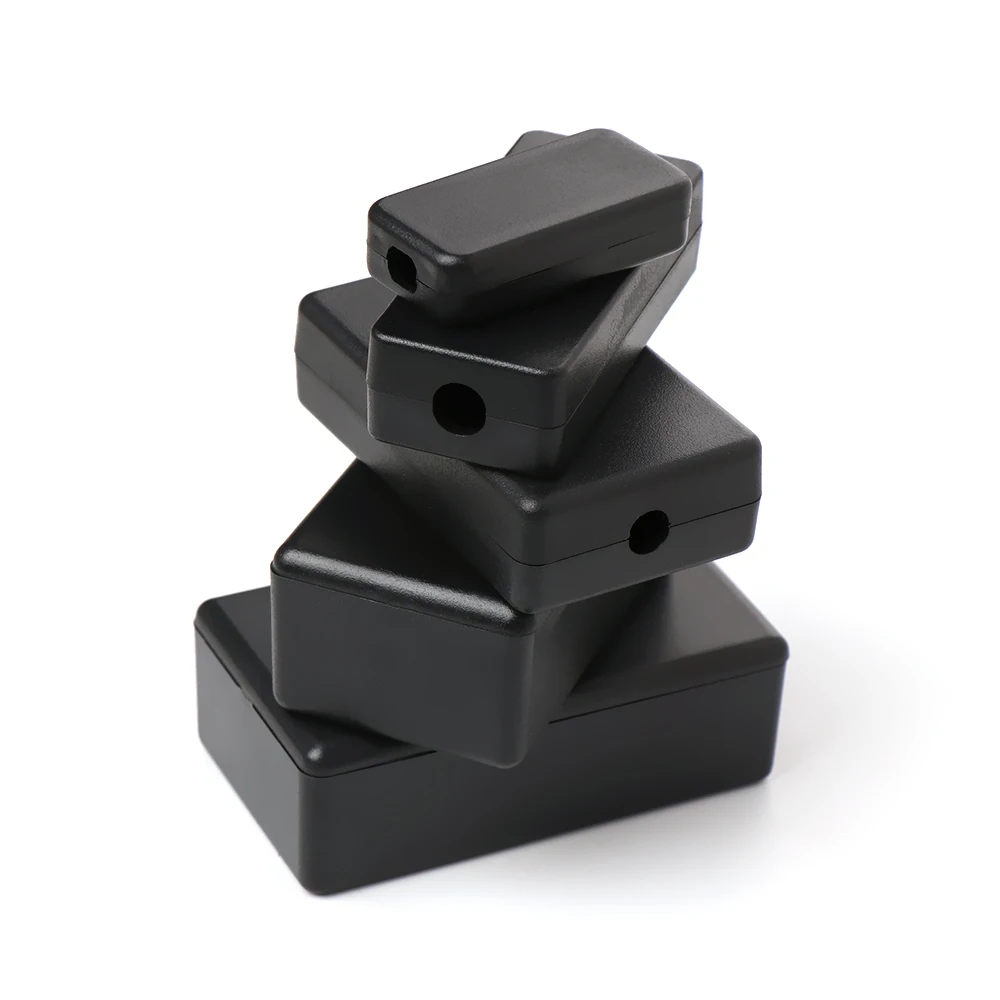 

2pcs Waterproof Black DIY Housing Instrument Case Plastic Project Box Storage Case Electronic Supplies Enclosure Boxes 5 sizes