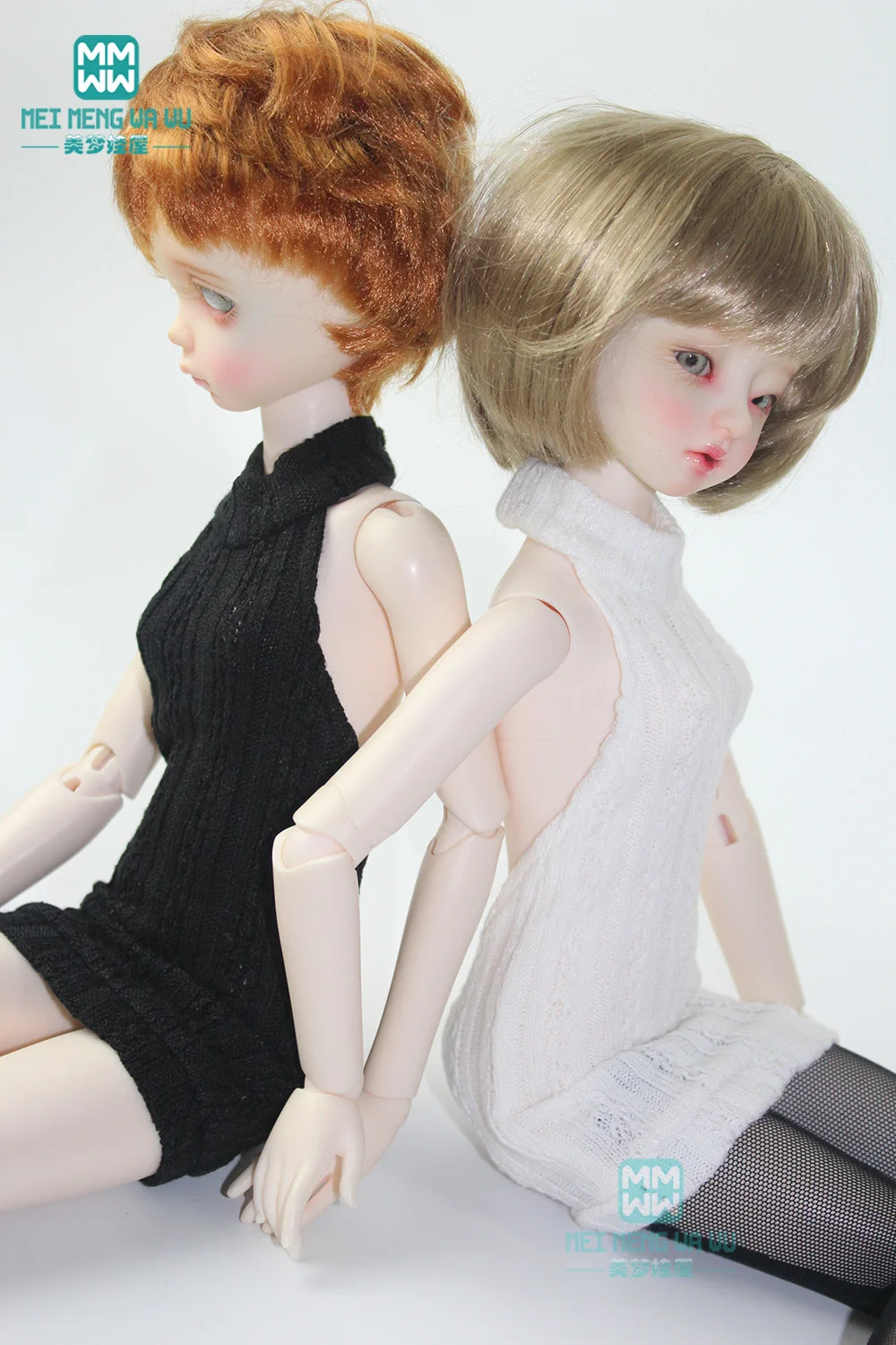 Аксессуары для куклы размер 43 см 1/4 BJD Одежда модный свитер с лямкой на шее черный