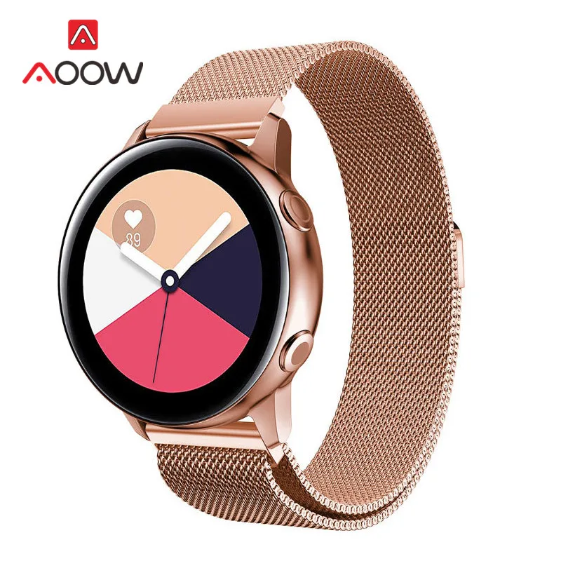 18 мм 20 мм 22 мм Магнитная Миланская петля для samsung Galaxy Watch Active 42 мм 46 мм gear Sport S2 S3 Amazfit bip huawei ремешок