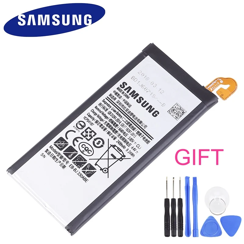 EB BJ330ABE 100% оригинальная запасная батарея для телефона Samsung GALAXY J3 2017 SM J330 J3300 Edition 2400