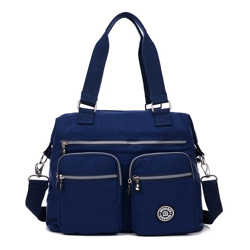 Dark Blue Нейлоновые женские сумки-мессенджеры, повседневные сумки через плечо, женские сумки через плечо, сумки высокого качества с верхней ручкой, Большая вместительная сумка-тоут - Цвет: Dark Blue