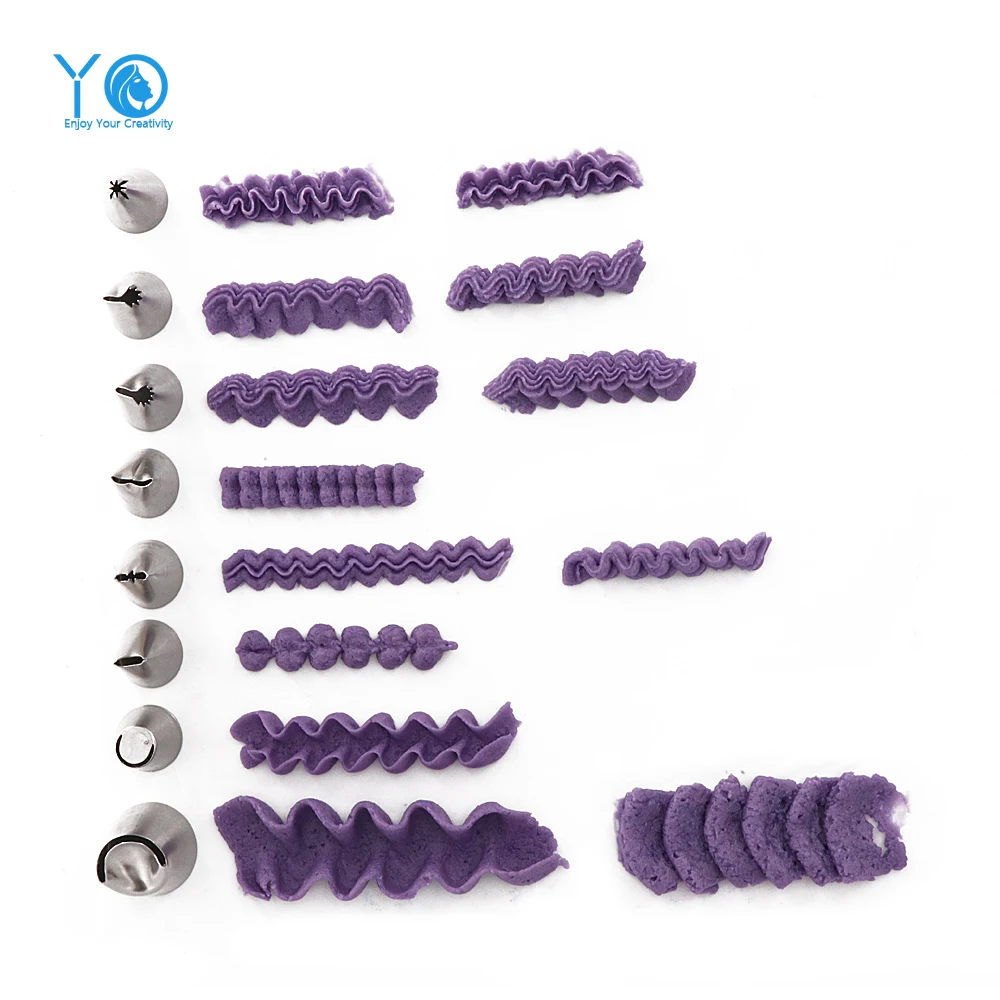 8-pieces Ruffle Piping Tips Decorating Tip Sets | Дом и сад