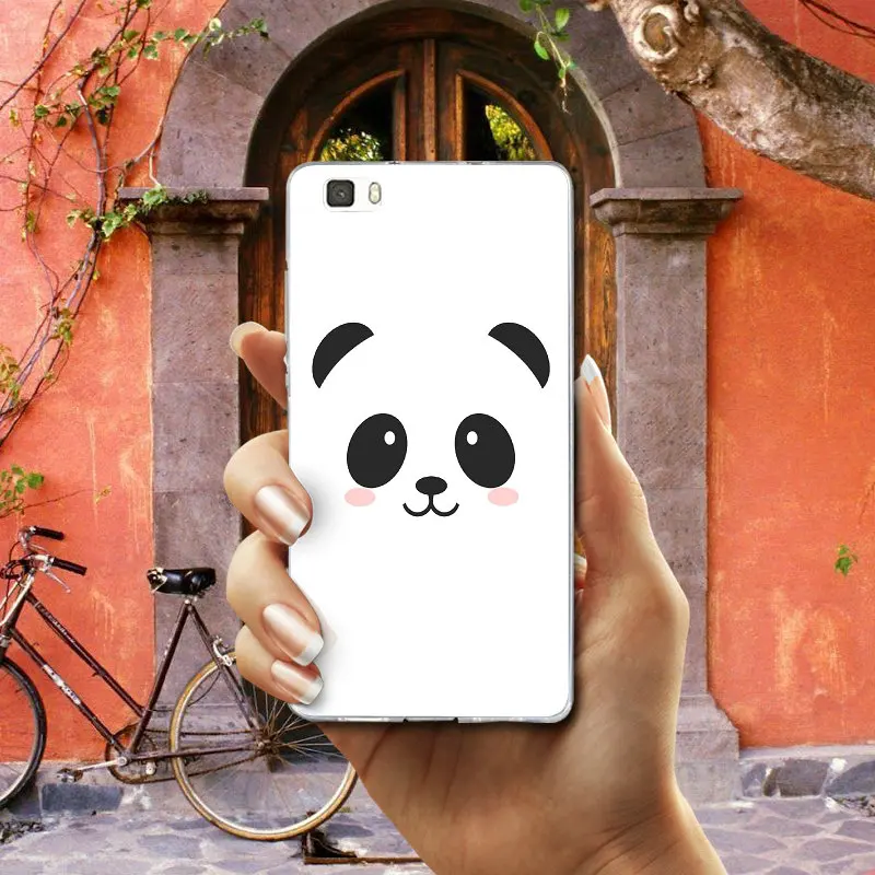 Cute Cartoon Panda Soft TPU Mobile Phone Case Bags for Huawei P8 P9 P10 P20 P30 Honor 7 7X 7A 9 10 Mate Pro Lite Shell | Мобильные