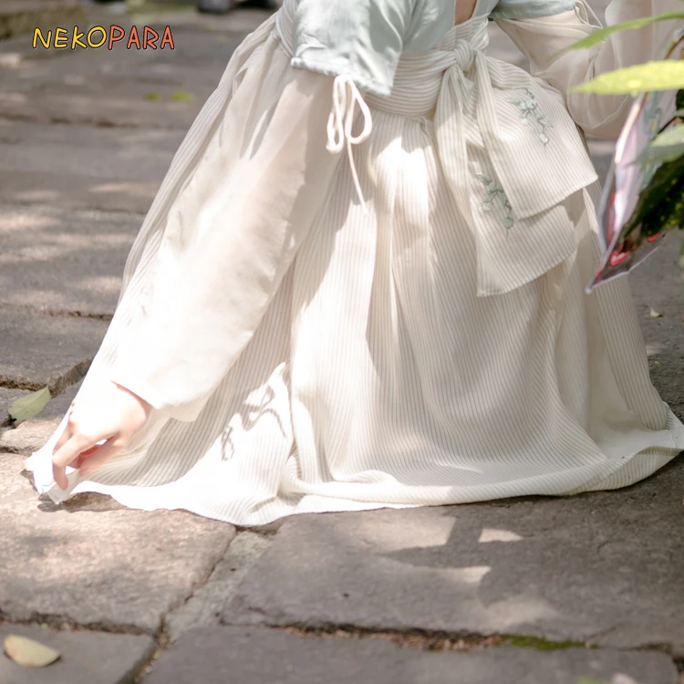 Туфли в стиле Mori Girl китайский Стиль Hanfu Ruqun Для женщин с длинными рукавами большой