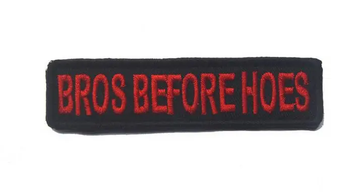 Нашивки Bros before hoes армейские вышитые нашивки в стиле армии США блестящие на