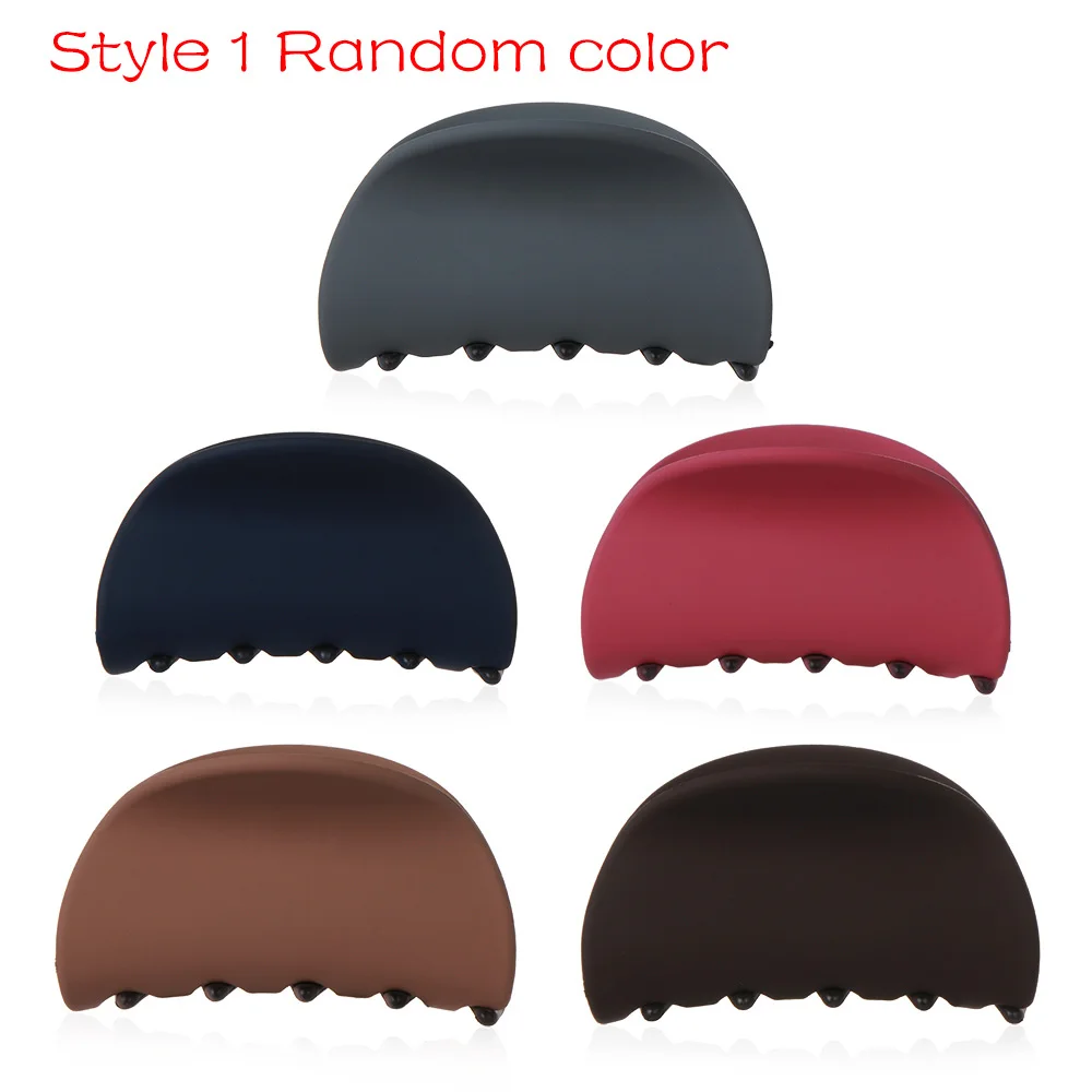 Random color 1 Женские заколки для волос, черные пластиковые заколки для волос, заколка-краб, большой размер, заколки для волос, разные цвета - Цвет: Random color 1