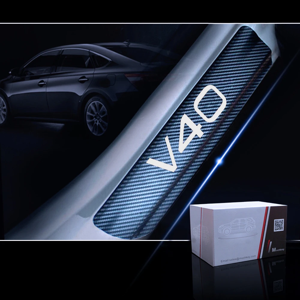 Автомобильный порог Добро пожаловать педаль стикер s Для VOLVO V40 Накладка на двери