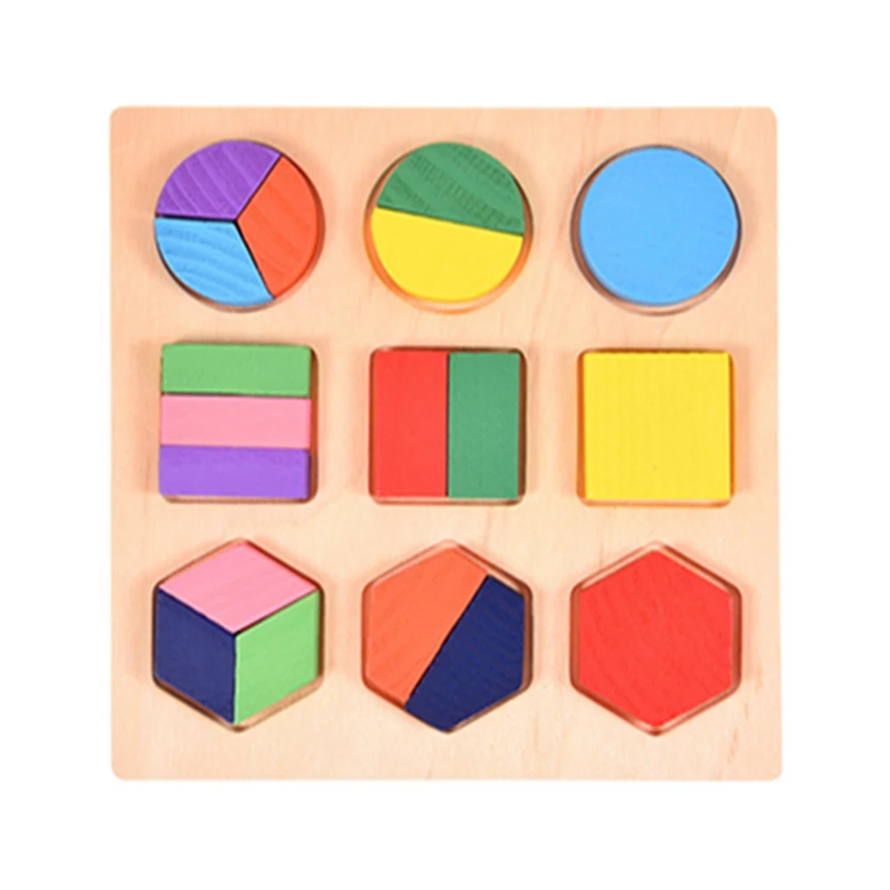 8 Игры-головоломки Монтессори, Обучающие Развивающие 3d деревянные пазлы для взрослых, математические игрушки, головоломки, лабиринт, сенсорные материалы для детей - Цвет: 8