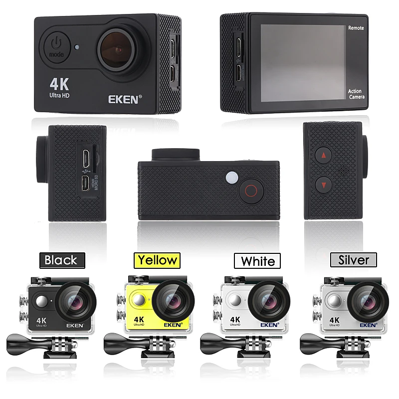 Экшн-камера eken H9R/H9 Ultra HD 4 K/30fps WiFi 2," 170D Водонепроницаемая камера для подводной съемки на шлеме Спортивная камера s