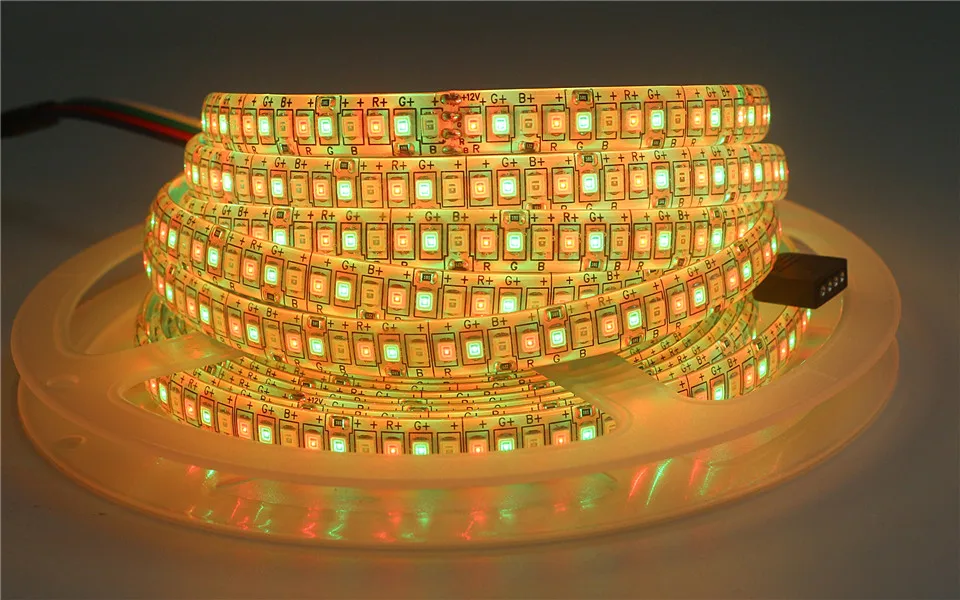 5 м Светодиодная лента-светильник 2835 SMD 240 светодиодный s/m 234 светодиодный s/M 24 в 12 В водонепроницаемый IP30 IP65 Гибкая теплая белая RGB Гибкая полоса Tamp