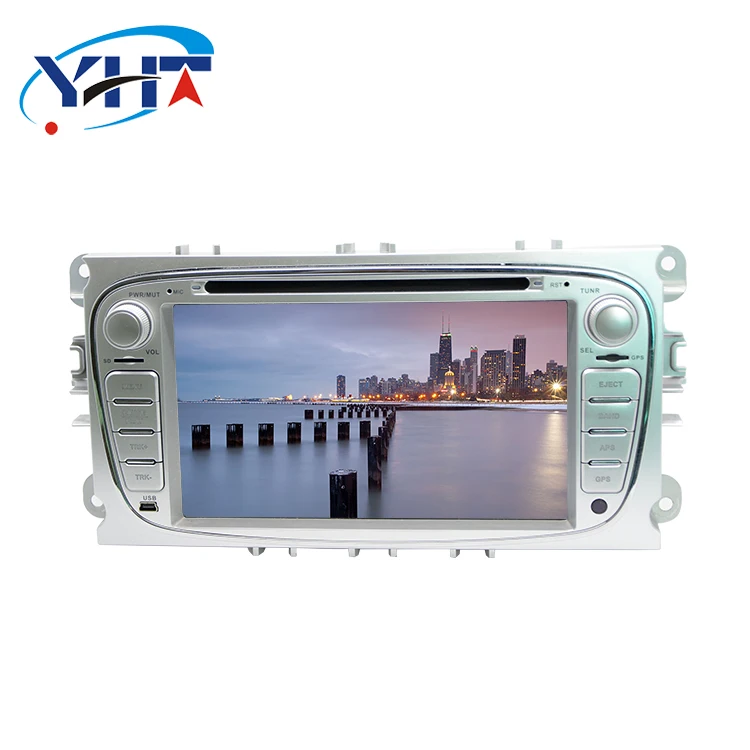 2 Din четырехъядерный 1 ГБ ОЗУ Android 7 автомобильный DVD плеер радио GPS навигация для Ford