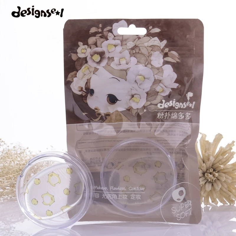 Newest Silicone Gel Cosmetic Puff Transparent Silica Flawless Powder Sponge Face Blending Jelly Makeup Accessories With Box |