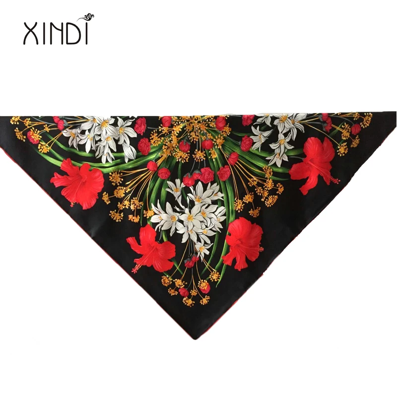 Акция Модные женские 100% шарф из шелковой саржи большой квадратный 14 момме