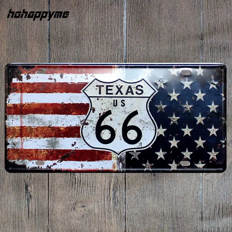 Постер Route 66 металлический знак украшения Винтажные кофейные оловянные знаки