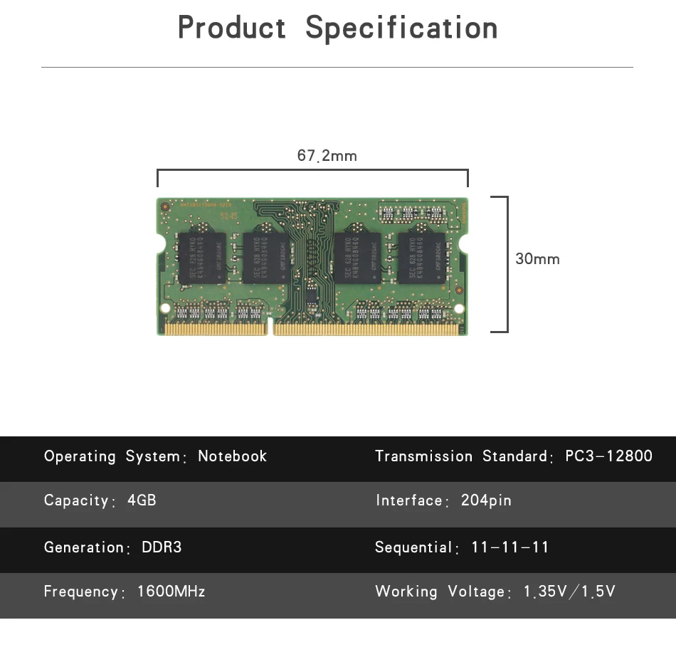 KingSpec ddr3 8 ГБ 4 ГБ ram Memoria ram для ноутбука ddr 3 1600 МГц ram ddr3 4 ГБ 8 ГБ ноутбук