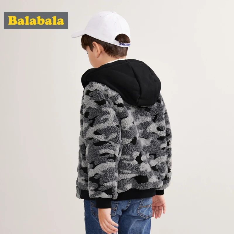 Куртка с капюшоном для мальчиков-подростков Balabala камуфляжная куртка из шерпы