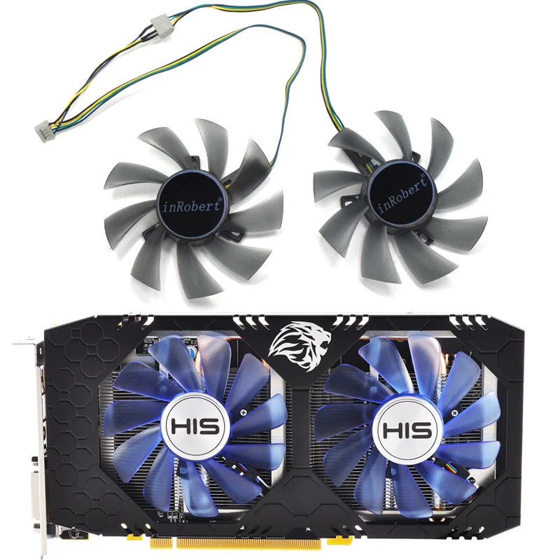 Кулер с двойным графическим процессором 85 мм 4Pin для видеокарты HIS RX 570 IceQ X 4 ГБ 8 RX470