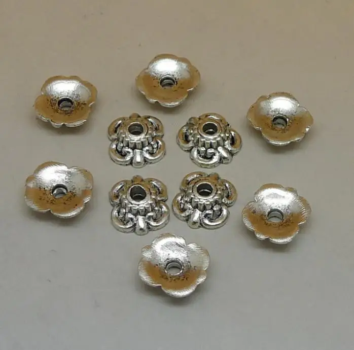 

A1020 bead cap 200pc / lot 0.5g8.3x8.3x3.2mm antique silver alloy jewelry accessories