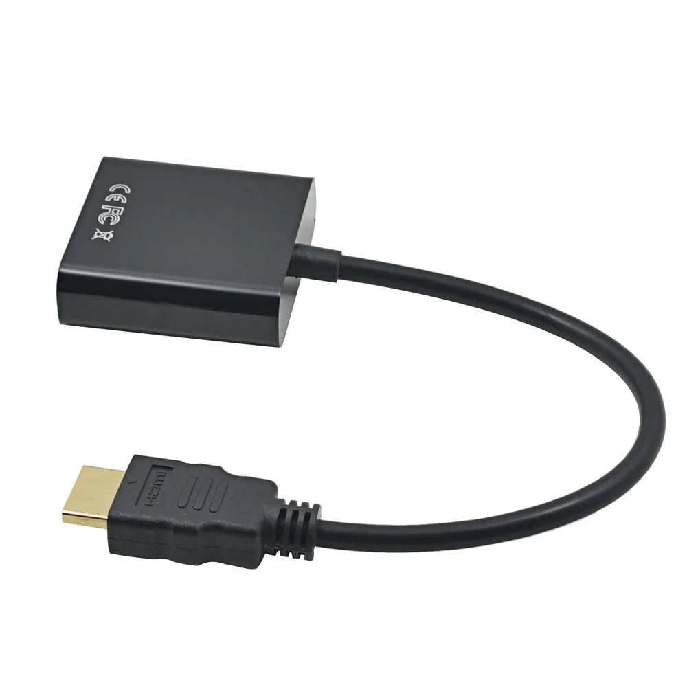 Лидер продаж 2017 переходник hdmi vga 1080P Кабель адаптер HDMI2VGA для ПК планшетов - Фото №1