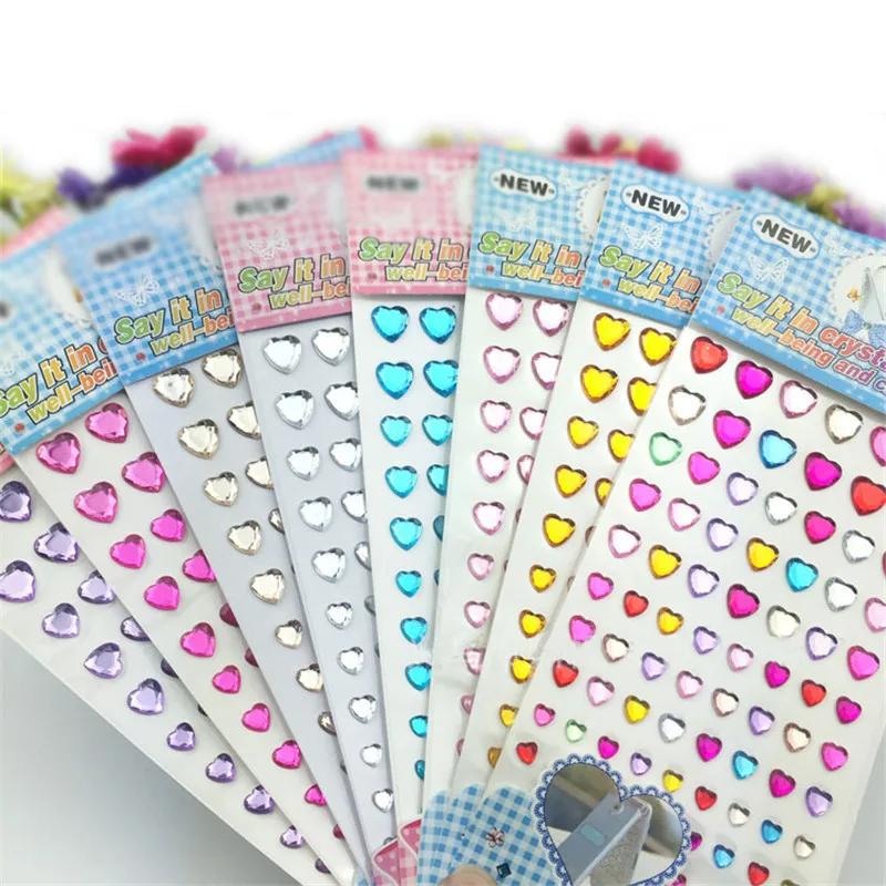 Сердце Мотив Стразы Плоской задней Бусы Наклейка Телефон Автомобиль Ногтей