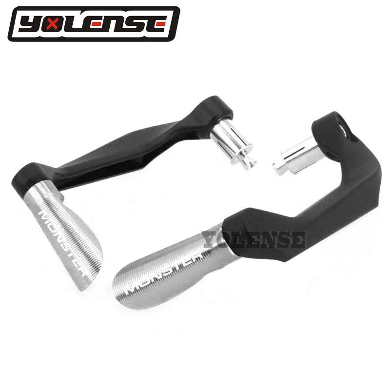 Silver Для поездок на мотоцикле DUCATI Monster 821 695 696 797 1200 1200S 1100 1100S 7/" 22 мм ручки защитный кожух сцепные рычаги гвардии протектор - Цвет: Silver
